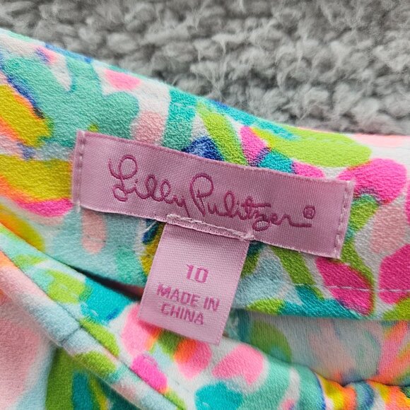 Lilly Pulitzer Womens Size 10 Multicolor Floral Print wrap front Shorts Vibrant - Picture 4 of 7